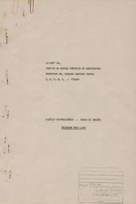 Programa Curso de Inglês - 1967