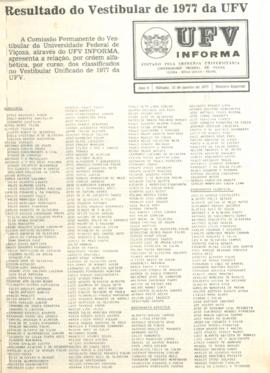 Edição Especial - Vestibular de 15/01/1977