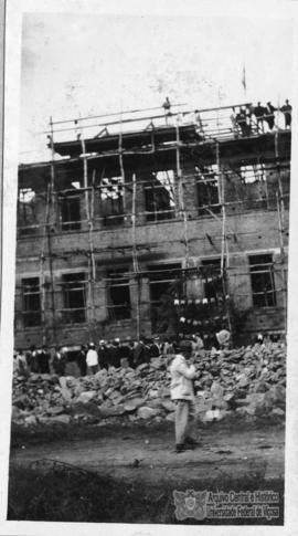 Colocação da cumeeira