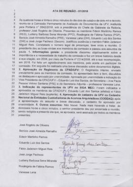 1ª Reunião da Cpad
