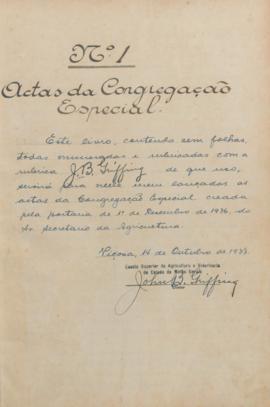 Atas da Congregação Especial (1936-1939)