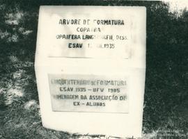 Árvore de formatura : Cinquentenário de formatura ESAV 1935- UFV 1985