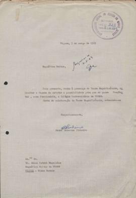 Funcionária solicitando vaga no Coluni - 1969
