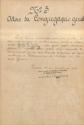 Atas da Congregação (1938 - 1943)