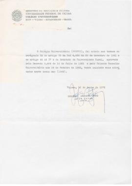 Criação do Coluni - 1976