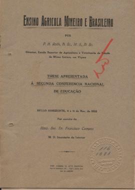 "These" Ensino Agricola Mineiro e Brasileiro