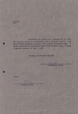 Certificado do professor Aníbal José Alves Torres
