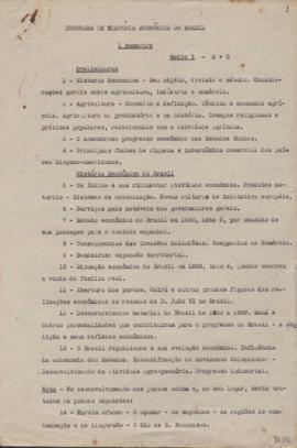 Programa de História Econômica do Brasil