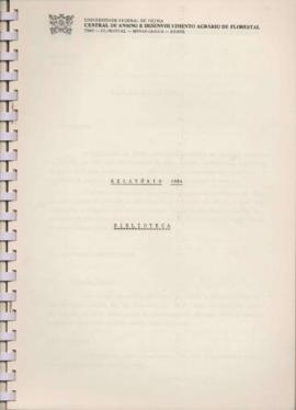 Relatório da Biblioteca da Cedaf