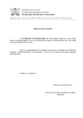 Resolução 06/2017/CONSU