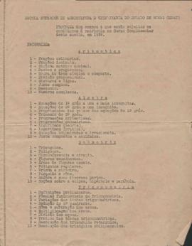Programa dos exames do Curso Complementar