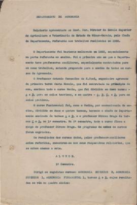 1933 - Agronomia (Chefe do Departamento)