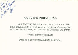 Convite individual para o Baile de Gala da AEA
