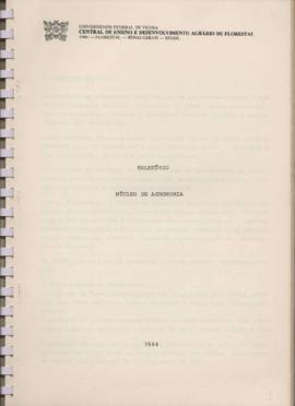Relatório do Núcleo de Agronomia da Cedaf